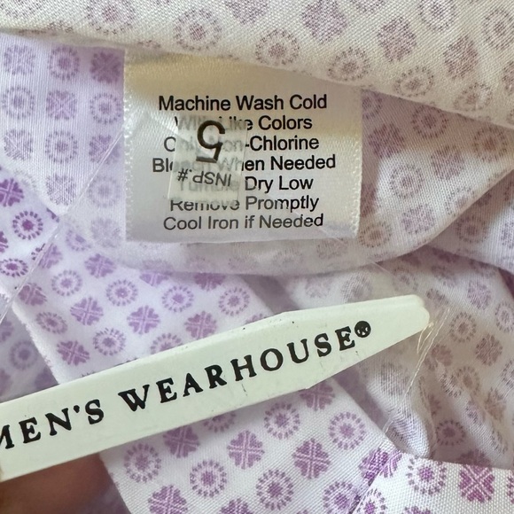 EGARA NWT XXL Slim Fit Sport Shirt • Berry Pink Purple Geo Tile Print Button Up - Picture 8 of 11